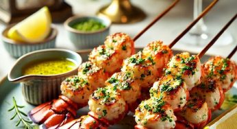 Grilled Lobster Tail Kebabs with Lemon Herb Butter: A Gourmet Delight for Special Occasions