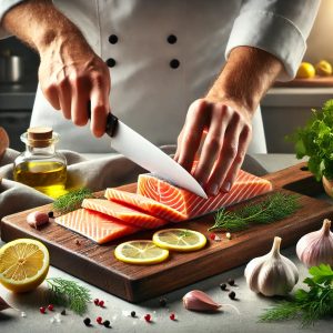 Preparing Salmon for Cooking