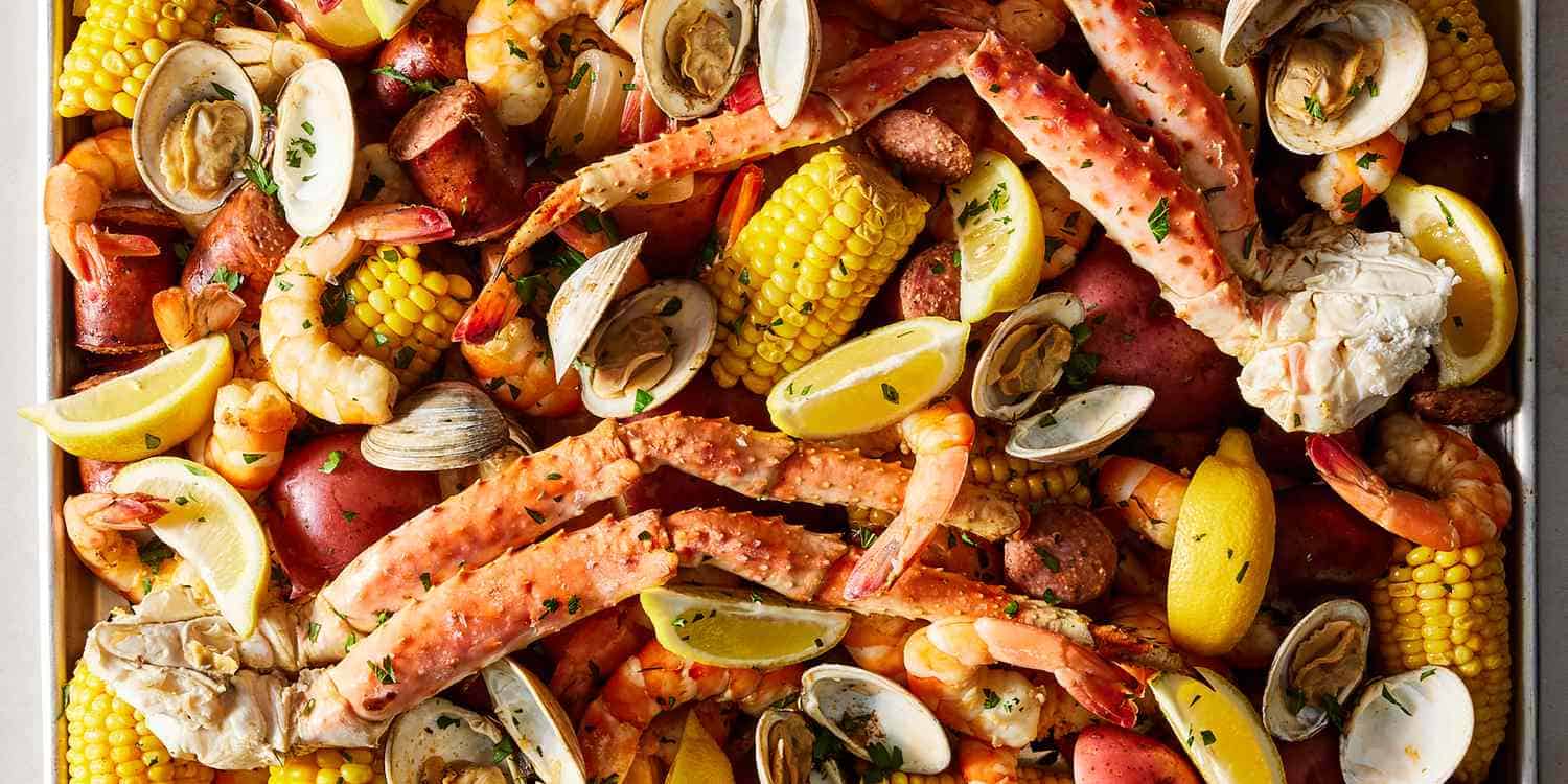 Seafood Feast at Home How to Prepare a Delicious Shellfish Boil with Spicy Green Sauce