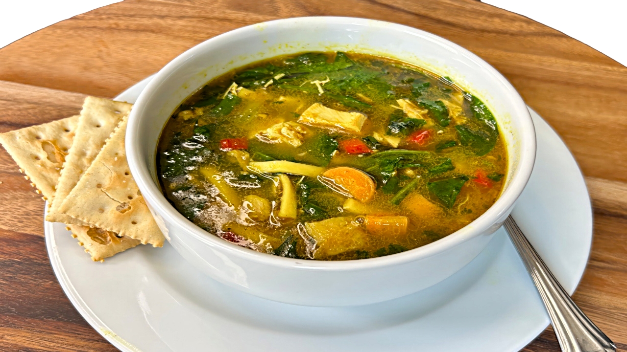 Chicken curry soup